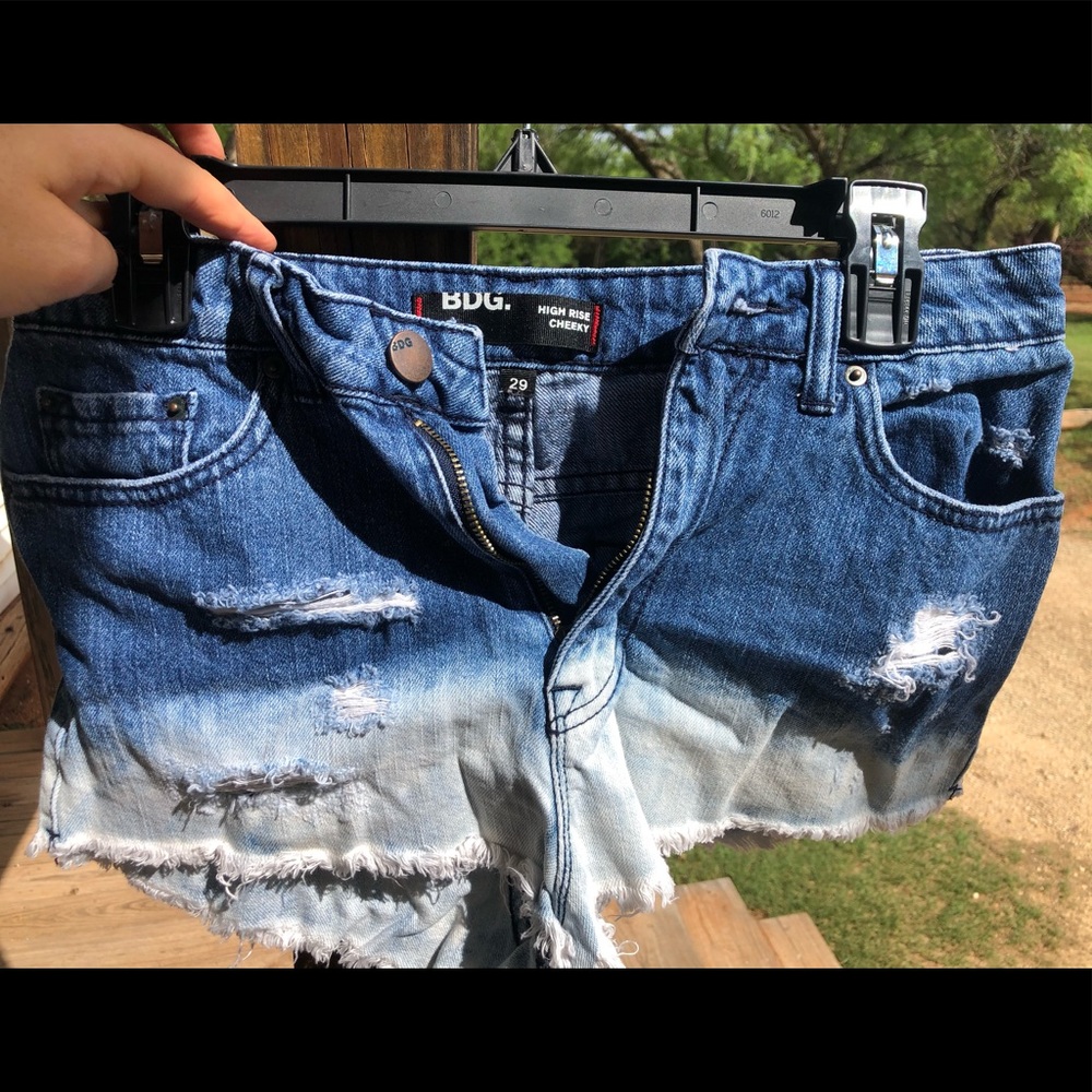 BDG Denim Shorts Dip Dye Style Wash